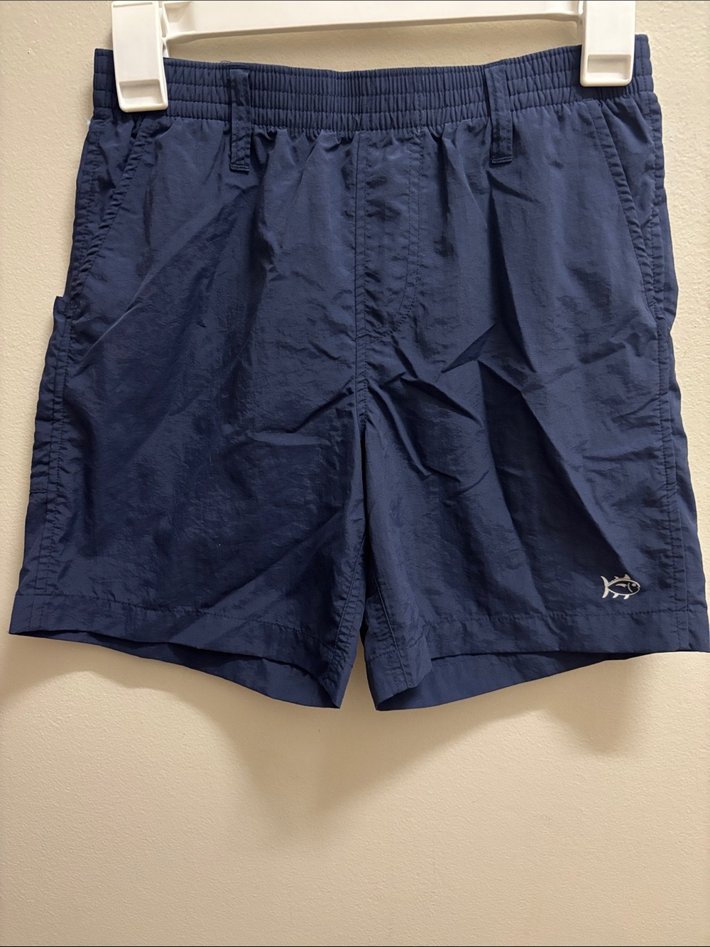 Southern Tide Navy Elastic Waist Performance Hybrid Shorts 8-10